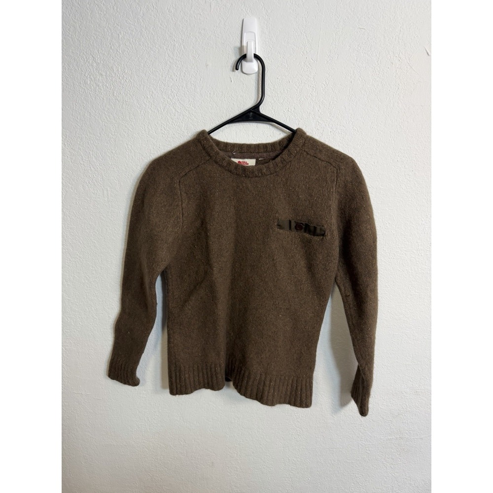 Fjallraven Lada Round Neck Sweater Womens M‎ (fits Small) Wool Pullover Knit